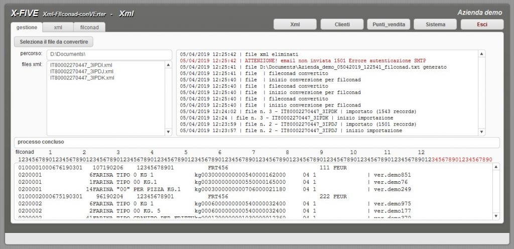 X-FIVE Xml-FIlconad conVErter